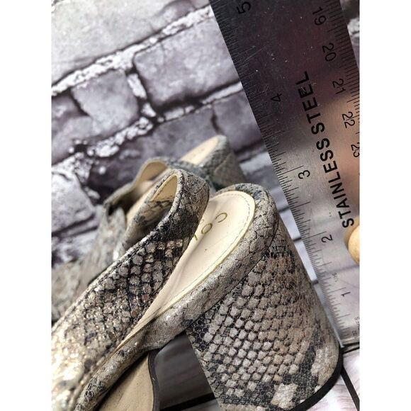 Cole Haan Grand OS Taupe Shimmer Leather Open Block Heel Sandals 5B US/35.5EU - Picture 13 of 16